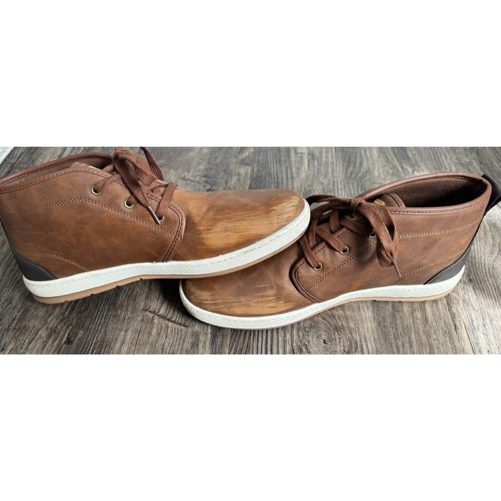 Levi's Brown Synthetic Lace-Up Ankle Boots Men's US 12 EU 46.5 UK 11 51883309H